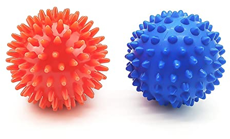 2 Stück Stachel-Massageball Igelball mit Noppen Myofasziale Bälle Faszienball für Massage-Muskel(6,5cm)