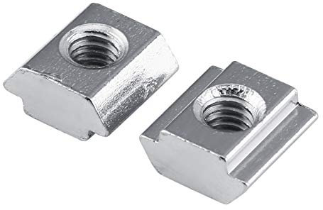 Dado per scanalatura a T - 50 pezzi Dadi scorrevoli a T Acciaio al carbonio rivestito in nichel Fissaggio scorrevole Dado scorrevole a T Dado scorrevole Blocco dado scorrevole a T accessori(EU20-M4)