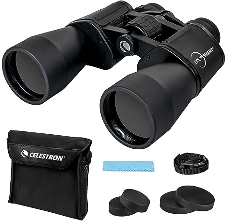 Celestron Jumelles solaire EclipSmart Safe – Puissantes jumelles 12 x 50 mm pour vues cristallines d’éclipses solaires et transits