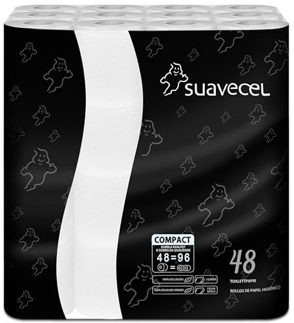 Papier Toilette Compact 2 Épaisseurs - 48 Rouleaux Compact - Papier WC Durable, Doux et Résistant