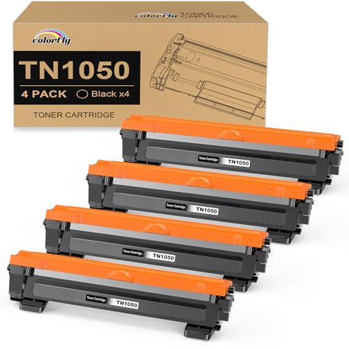 colorfly TN1050 Tonerkartusche Kompatibel mit Brother Toner TN-1050 TN1050 für DCP-1510 DCP-1610W DCP-1612W DCP-1512 MFC-1910W MFC-1810 HL-1110 HL-1212W HL-1210W HL-1112 (Schwarz, 4er Pack)