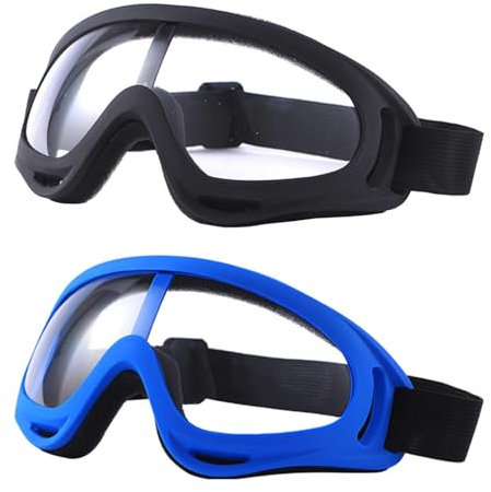 agogue 2 Stück Schutzbrillen, Safety Glasses Mit verstellbares Elastisches Band, Schutzbrille Kinder für Leichte Industrielle Bauarbeiten, Gartenarbeit Holzarbeiten Outdoor Aktivitäten