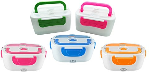 TEMPO DI SALDI Scalda Vivande Elettrico Porta Vivande Scaldino Portatile Box Pranzo Per Casa,Colori assortiti, 1 pezzo