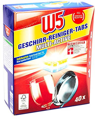 W5 Spülmaschinentabs All-in-One - 40 Pack