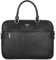 David Jones - Herren Aktentasche - Mann Business Tasche PU Leder Arbeitstasche - 15 Zoll Laptoptasche Große Umhängetasche - A4 Schultertasche Henkeltasche Handtasche Messenger Arbeit Büro - Schwarz