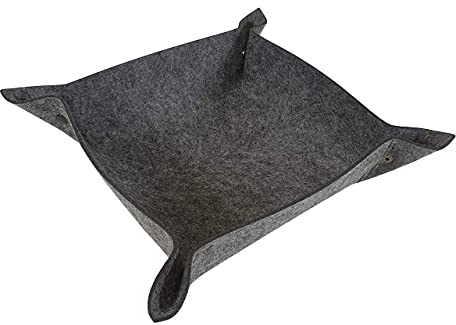 QUVIO Große Filzablage - Schlüsselhalter - Organizer - Smart Storage - Moderne Aufbewahrung - Filzablage - Workplace Organizer - Anthrazit