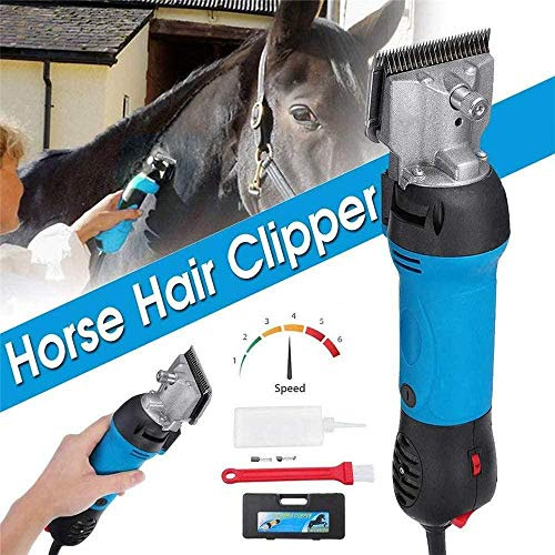ZH-VBC Esquiladoras para Caballos, Profesional Maquina de Esquilar para Caballo, Esquiladora Caballos 690W Eléctrica Maquinilla Cortapelos para Animales de Granja Grandes,Blue