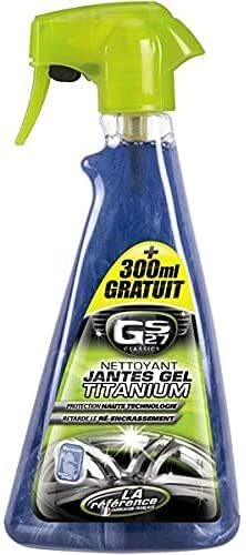 GS27 - Nettoyant Jantes Gel Titanium Classics - Compatible Toutes Jantes (Aluminium, Acier, etc.) - Format 500ml + 300ml Gratuit