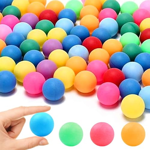 Dafencar Tischtennisbälle Bunt, 50pcs Bunte Tischtennisbälle, Tischtennisbälle Bunt Glatte Oberfläche, Ping Pong Bälle für Erwachsene, Kinder, Handwerk, Dekorationen, Familienspiele (Farbmischung)