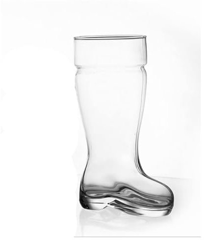 BYPIAOERZ Chopes à bière en Verre Verre à bière en Forme de Botte, Grand Stein surdimensionné pouvant contenir Plus de 2 Bouteilles, Grandes Tasses à bière et Verres à bière Transparents pour Hommes