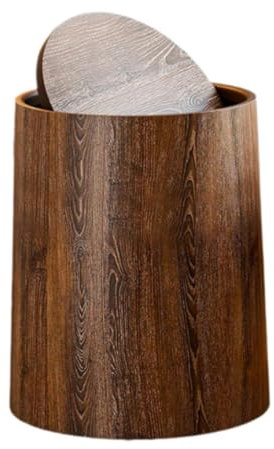 LOVIVER Poubelle de bois, poubelle de recyclage, grande capacité, décoration d'intérieur, corbeille à déchets, poubelle pour chambre à coucher, M