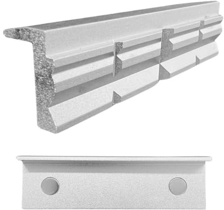 Morsa di protezione 100 mm – Ganasce di alta qualità in alluminio anodizzato di alta qualità con potenti magneti, ganasce di serraggio in 2 pezzi con prismi