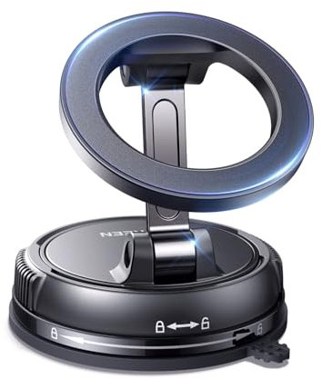 UGREEN Soporte Móvil Coche MagSafe 2 en 1 con Ventosa y Base Adhesiva, Suporte Telemovel Carro Giratorio 360° para i17/17 Air/17 pro/17 Pro Max/15/14, para Salpicadero o Parabrisas
