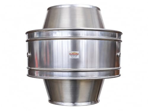 BLINDOCOM Comignolo cappello inox antivento, aspirafumo, attivatore di tiraggio naturale antintemperie antipioggia (150 mm)