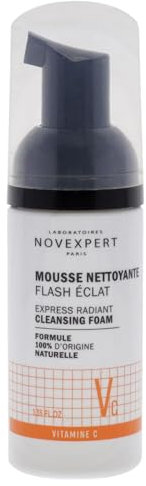 Novexpert mousse nettoyante flash éclat vitamine C 40ml