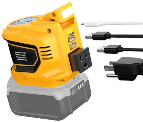 Ecarke 220W Portable Power Inverter Compatible with DeWALT 20V Battery