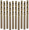 Hocansen 10 Stück HSS Spiralbohrer M35 Cobalt Bohrer Bit Set Kobalt Jobber Bohrer 5mm Metallbohrer für Metall, Edelstahl (5mm/ZT-MH)