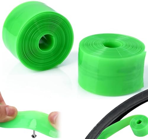 2 Stück Fahrradreifen Einlage, Liner Pannenschutzband, Fahrrad Reifen Schlauch Protector, Fahrradreifen Einlage Pannenschutz, Kompatibel mit 12, 16, 18, 20, 24, 26, 27.5, 29zoll(Grün)