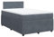 vidaXL Boxspringbett, Doppelbett mit Matratze Matratzenauflage, Bettgestell mit Lattenrost Kopfteil, Polsterbett Bett für Schlafzimmer, Dunkelgrau 120x200cm Samt