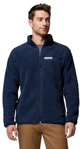Columbia Fermeture à glissière intégrale Rugged Ridge High Pile, couche extérieure en polypolaire, matériau écologique, poche poitrine, poches pratiques, bordure de col flexible - Hommes