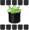 Sonew Sac à Plantes, 10 x 19L Respirant Sac Pomme de Terre Plantation en Non-tissé, Pliables Sacs à Plantes de Tomate avec Poignées - Pot Geotextile, Fleurs, Fruits