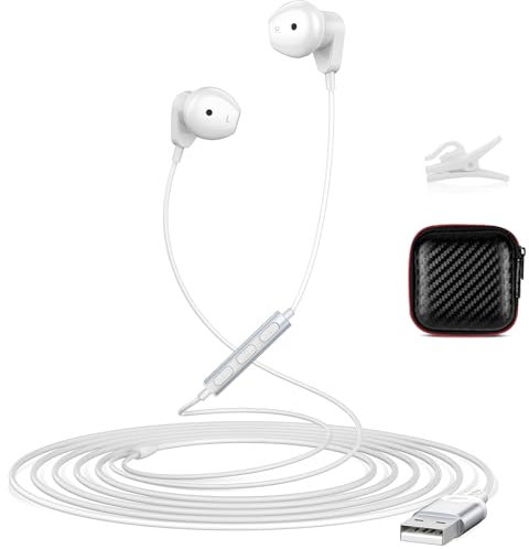 ACANDYA Auriculares PC con Micrófonos, Auriculares Gaming con Cable para Portátil/Mac/Zoom/PS5/PS4/Chrome, Control de Volumen