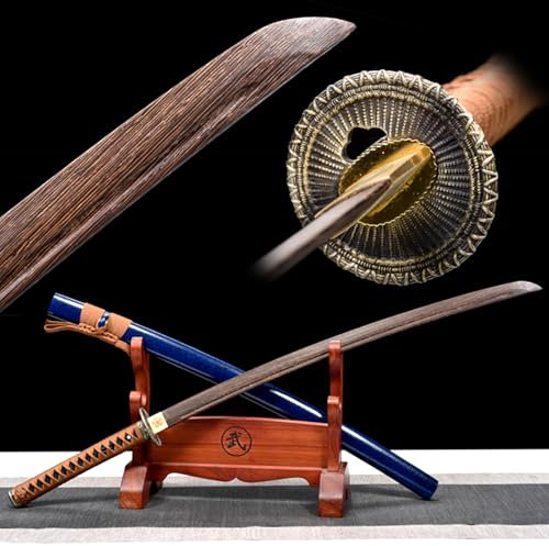 HJHUUA 103cm Samurai-Schwerter aus natürlichem Rosenholz,handgefertigtes Bokken,hölzernes Trainingsschwert Katana für Kendo,Dekoration,Display,Cosplay,Requisiten,Geschenke