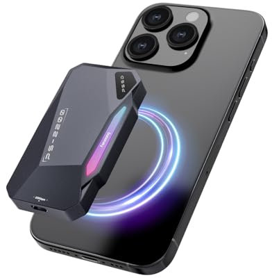 fanxiang 2To SSD Externe Magnétique, Jusqu'à 2050Mo/s, USB 3.2 Gen2 USB-C, SSD Portable avec RGB LEDs, 4K ProRes HDR, Disque Dur Mémoire Externe pour iPhone15/16, Android/PC/Mac-PS2200