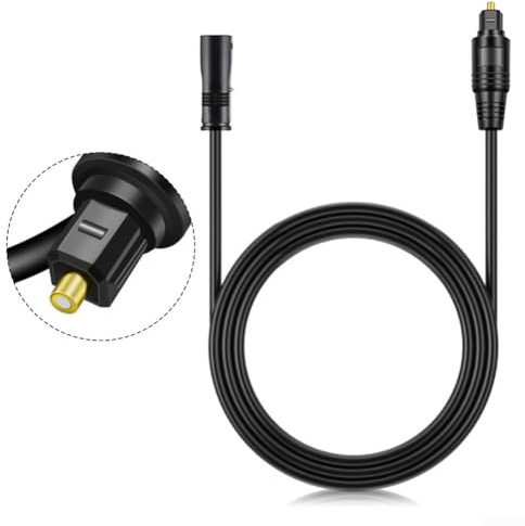 Cavo di prolunga audio in fibra ottica, da maschio a femmina con guscio in PVC e opzioni di lunghezza 50 cm-3 m per connessioni TV Soundbar (50 cm)