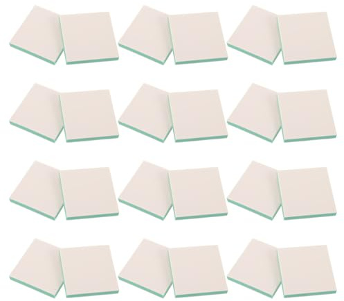 HIAKDOFT Bloques de Tallado de Linóleo Suave para Grabado, 24 Piezas Blanco y Verde, Kit de Suministros para Impresión en Bloque y Herramientas de Linograbado para Proyectos