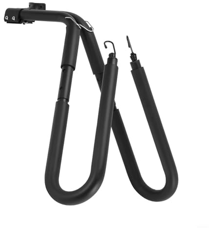 Support de planche de surf en alliage d'aluminium pour vélos, compatible avec les shortboards et les planches à neige, inclut une housse de protection en mousse pour un montage sécurisé du siège de