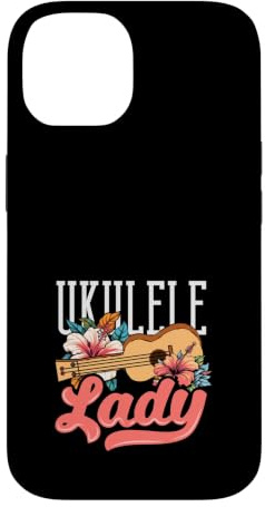 Ukulélé pour Femme Motif Hibiscus hawaïen Coque pour iPhone 14