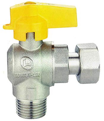 rubinetto valvola a sfera 1/2'' m/f gir. a squadra en 331 GAS