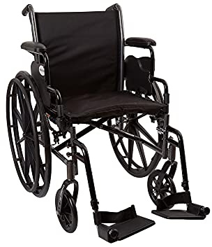 McKesson Wheelchair, Swing Away Foot Leg Rest, Desk Length Arms Flip Back, 18 in Seat, 300 lbs Weight Capacity, 1 Count