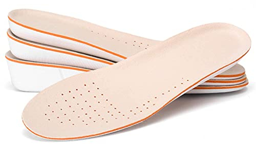 xxin Höhe Erhöhen Einlegesohle 1,5 cm/2,5 cm/3,5 cm Atmungsaktiv High Full Schuh Einlagen fügt Kissen Pads Lift Kits Aufzug Einlegesohlen für Männer Frauen Weiß