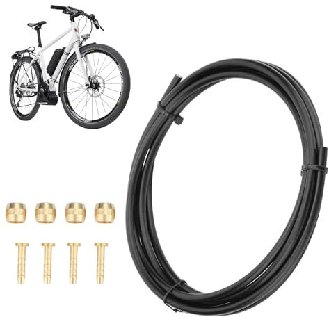 HERCHR Manguera De Aceite De Freno, 2.7yd Nylon PBT Línea De Freno De Ciclismo Manguera De Freno De Disco Hidráulico De Bicicleta Flexible Reemplazo para Bicicleta De Montaña BH59