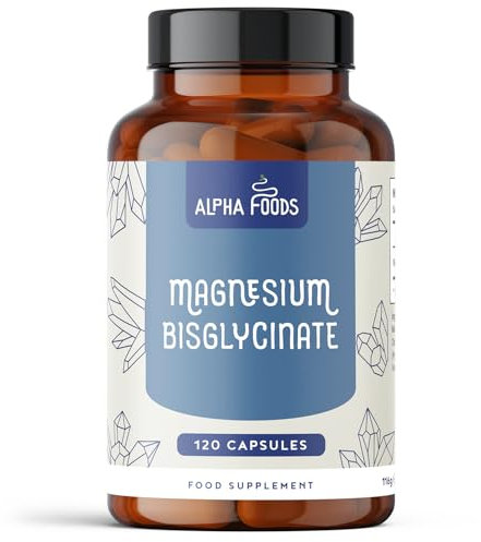 Magnesiumbisglycinat | 120 Kapseln | 1500 mg Magnesium Glycinat pro Tagesdosis, davon 300 mg Elementares Magnesium | Vegan | Hochdosiert | Alpha Foods