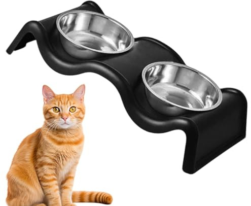 Cuenco doble para perros, platos de acero inoxidable para mascotas, cuencos antideslizantes para alimentos, cuenco de agua para mascotas, plato de comida para cachorros, suministros de alimentación