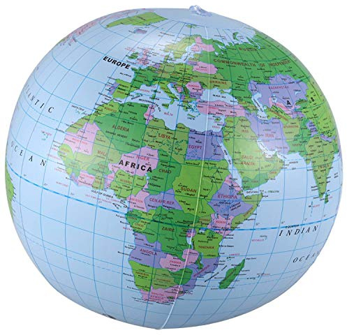 UppblåSbar Toy Globe Tellurion TräNing Geografi Karta Ballong Vattenboll 40 Cm