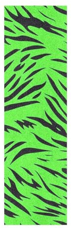 voucong Fluoreszierendes grünes Tigerfell-Textur, Skateboard-Klebeband, wasserdicht, Fusion-Griptape für Roller, 84 x 22,9 cm, lija para patineta