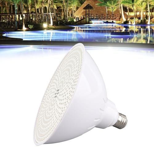 YWBL-WH Lulbo della Piscina a Base di Nuoto a LED RGB, Lampada Sottomarina 18 Forte Controllo per Illuminazione da Hotel/piscina, Vite E27 SMD2835, 252 Perle di Lampada, 6.7x2.8x2.0in (45W)