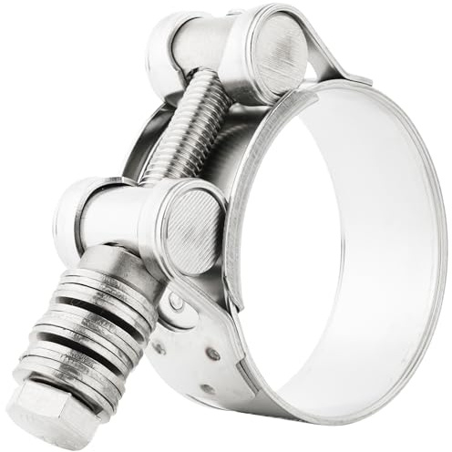 Boltza Konstant tryck T-Bolt slangklämma – SS316 marin kvalitet – extra brett 30 mm band med fjäderbelastad spänning, M10 bult – (68–73 mm)