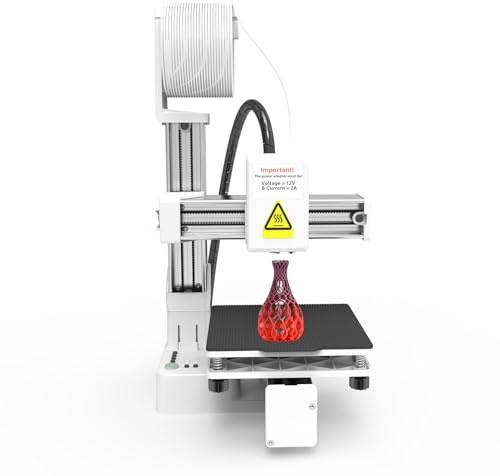 Pretfy Impresora 3D EasyThreed K10 para Principiantes, 100X100XMm, Plataforma Extraíble, Impresión con una Sola Tecla para Principiantes, Enseñanza en Casa (Enchufe Europeo)