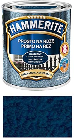 Hammerite Vernice protettiva in metallo, antiruggine, 0,7 l, colore a scelta 0,75 (martello blu scuro)
