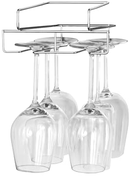 Innoteck Essentials Kitchen Under Cabinet Wine Glass Holder - Storage Rack Cupboard Hanging Hook Hanger – Multi-functional Chest Cabinet Organiser