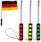 3 Piezas Astas Bandera Telescópicas, Extensible Mastil Bandera, Asta de Bandera Plegable de Acero Inoxidable para Guías Turísticos, Campamentos, Actividades al Aire Libre y Enseñanza de Profesores