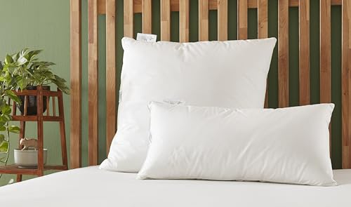 Badenia Trendline Eco 3-Kammer Kopfkissen mit Federn & Daunen 80 x 80 cm, weiß, Öko-Tex Zertifiziert, produziert nach deutschem Qualitätsstandard