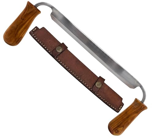 Precise Products PPI Draw Knife 08” Straight Draw Wood Shaver – Draw Knife Debarking Tool, Woodworking Tool Bark Removal Tool
