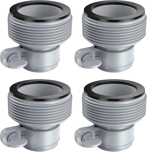 xlwen 4 pezzi adattatori per tubi da piscina, adattatore per piscina B, adattatore per tubi pompa filtro, raccordo per tubi, adattatore per raccordi per tubi con filettatura per piscine da avvitare, a