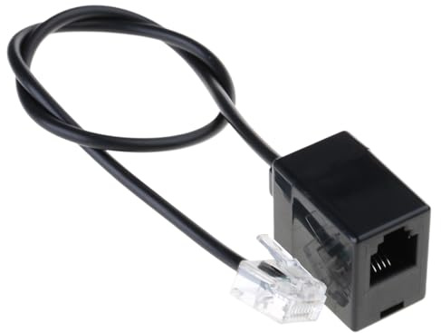 Ldbuejiaja Adaptateur De Câble RJ45 RJ11 Convertit La Connexion Réseau en Téléphone Adaptateur RJ11 Femelle RJ45 Mâle Convertisseur Ethernet Téléphone